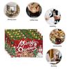 Christmas Table mat dining table Xmas Tree Snowman Santa Gingerbread House Linen Fabric Merry Christmas Holiday Table Decoration