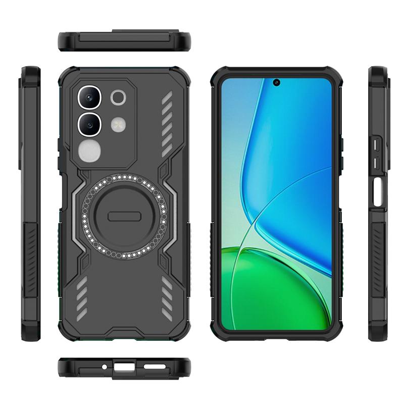 For Vivo T4x Case For Vivo T4x 5G Funda Shockproof Anti-knock Magnetic Adsorption Wireless Charge Back Cover For Vivo T4x Case
