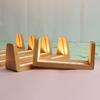 U-shaped Frame Light Base Wooden LED Display Base Pedestal Wood Night LED Light Lamp Base for Acrylic Crystal Glass