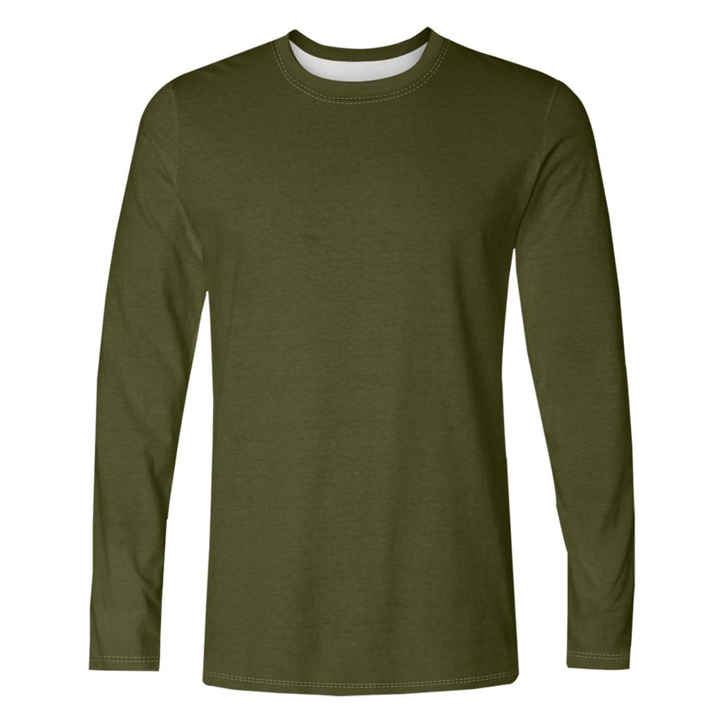 Men's T Shirt O-Neck Clothing Apparel Outdoor Long Sleeve Fashion Designer Vintage