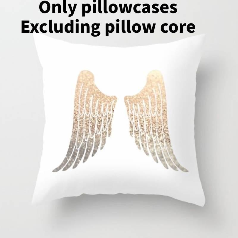 Modern Minimalist Cotton Cartoon Letter Cushion Cover Soft Peach Skin Plush Pillow Cover