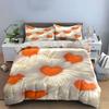 Fluffy Heart Decor Set Soft Skin-Friendly Bedding Set Includes 1 Duvet Cover And 2 Pillowcase, Gift