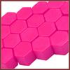 20 Pcs 19mm Pink Silicone Luminous Car Wheel Tyre Hub Screw Bolt Nut Cap Covers Replace Parts