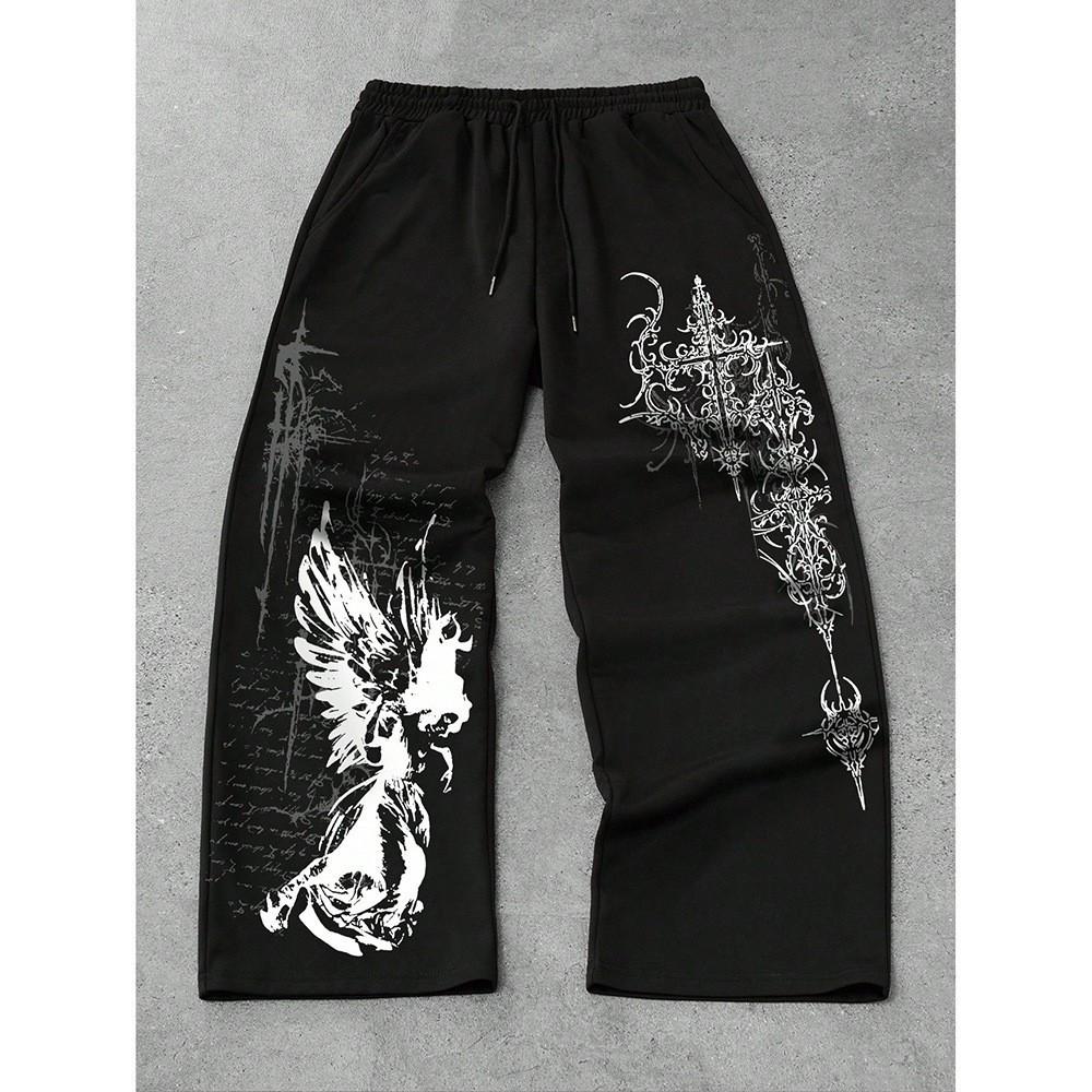 Pantaloni de Catifea Casual Trendy Hip Hop pentru Bărbați, Croială Largă