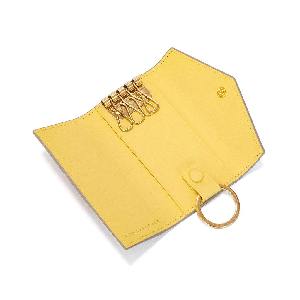 BONAVENTURA Slim Key Case [Greige X Yellow] BKCT1-GGYE