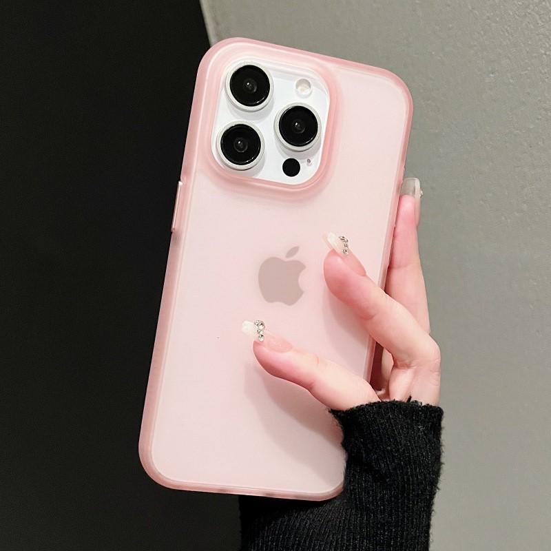 Fashion Soft Matte Candy Phone Case For iPhone 16 15 14 13 12 11 Pro Max X XS Max 8 7 Plus SE Transparent Bumper Cases Cover