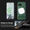 For Google Pixel 9a Magnetic Case Kickstand Leather Phone Back Cover