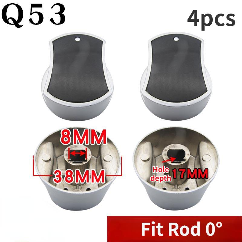 4 Stück Hochwertige Legierung Gasherd Drehschalter Knöpfe Set Küchenbrenner Ofenteile Griffe Ersatzknopf Kochfeldherd 6/8mm