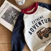 Kids Padded Baseball Jacket with Cartoon Dog Print for Boys and Girls