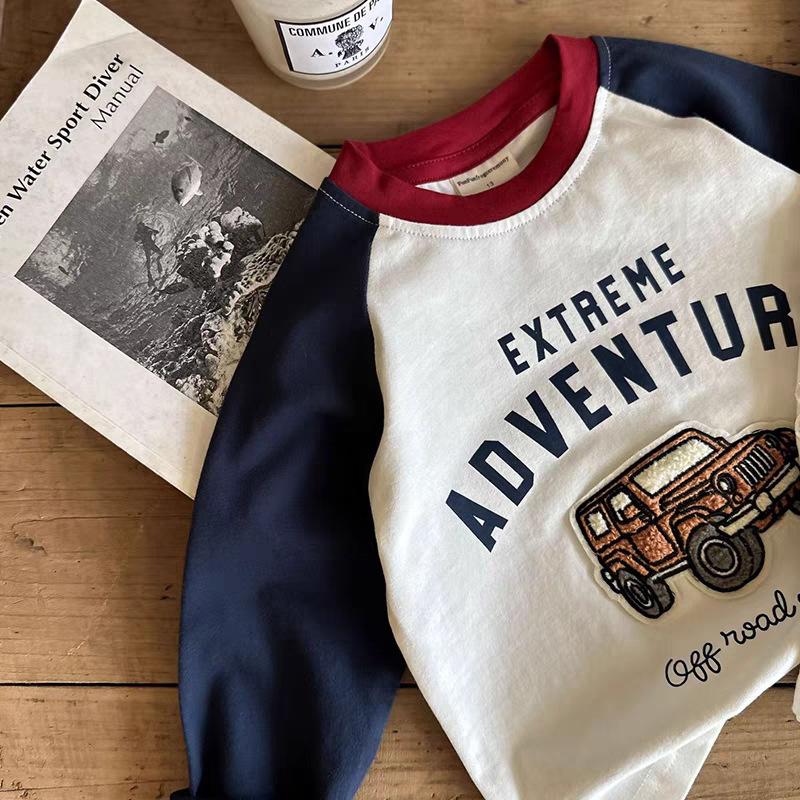 Kids Padded Baseball Jacket with Cartoon Dog Print for Boys and Girls 90