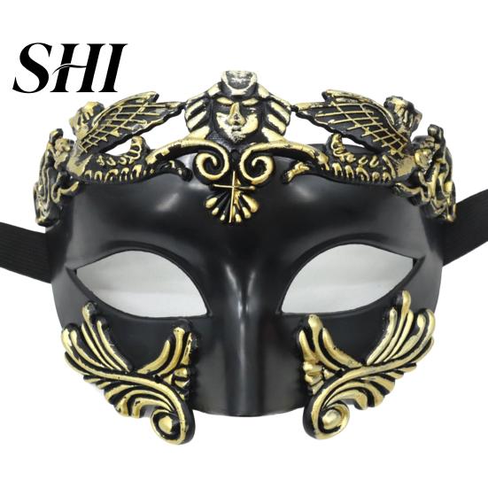 Masque Demi-Visage Mascarade Rétro Magnifique Vieilli Anti-Déformation Anti-Décoloration Accessoires Cosplay Plastique Fête Costume Venise Grèce Antique Hommes