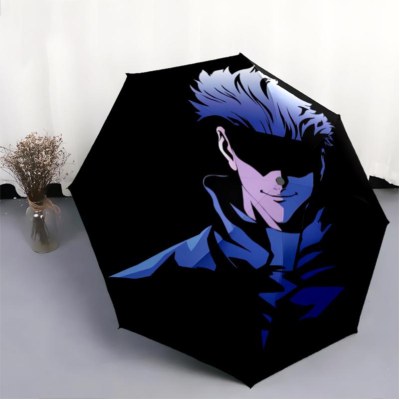 1 Stück Automatischer Faltregenschirm - Anime-Figuren Muster, Tragbares & Faltbares Design mit 8 Speichen, Weihnachts-Geburtstagsgeschenke