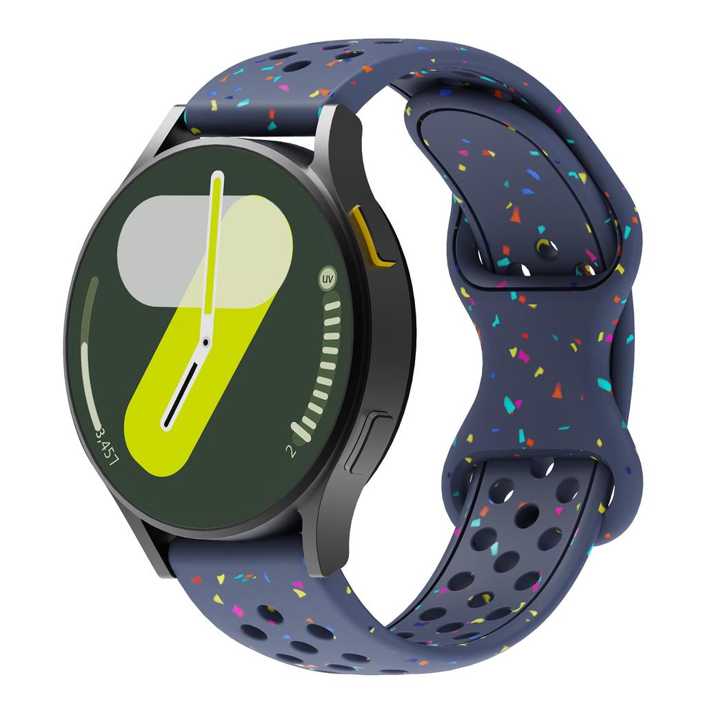 20/22mm Round Hole Silicone Strap Suit for Samsung Watch Series In 20/22mm Width Eco-friendly Silicone Strap with Grainy Pattern