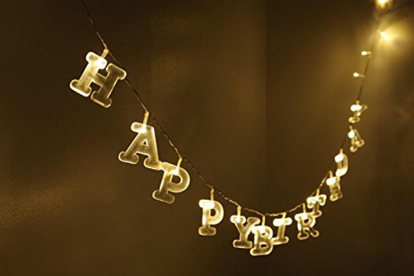 BRUNO Alphabet Garland Light White Idea International BOA038-WH