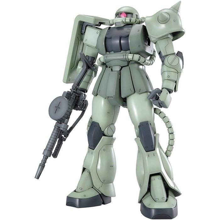 MG Mobile Suit Gundam MS-06J Mass Production Zaku Ver.2.0 1/100 Scale Color-Coded Plastic Model Kit, Gray, One Size