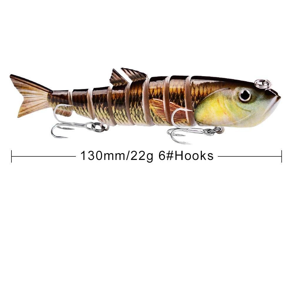 

Рыболовная приманка, приманка, многосекционная рыба, пластиковая искусственная приманка, 8-секционная многосекционная жесткая приманка, приманка для морской рыбалки, 13 см, 22 г