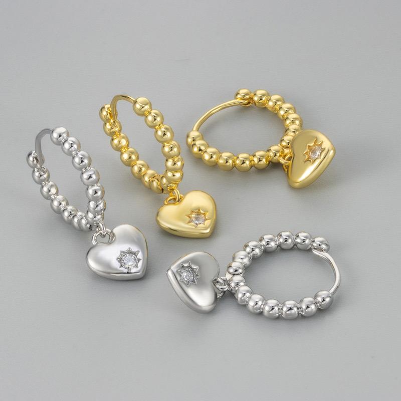 925 Silver Earrings For Women Trendy Heart Star Zircon Earring Jewelry Prevent Allergy Party Accessories Gift