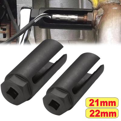 Universele Zuurstofsensor Huls Smalle Mond 22mm 21mm 1/2" Zuurstofmeting Aandrijfdop Sleutel Zwart Auto Reparatie Gereedschap Accessoire