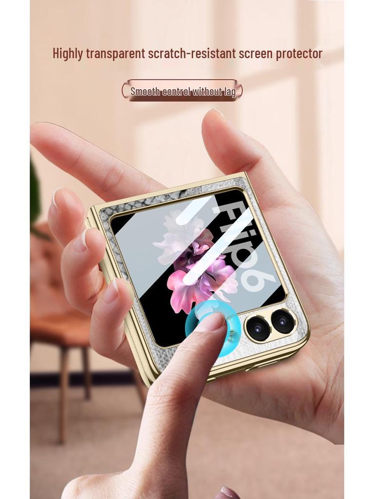 Samsung Z Flip 6 Foldable Screen Case: Anti-Drop, Electroplated, Personalized Protective Phone Cover