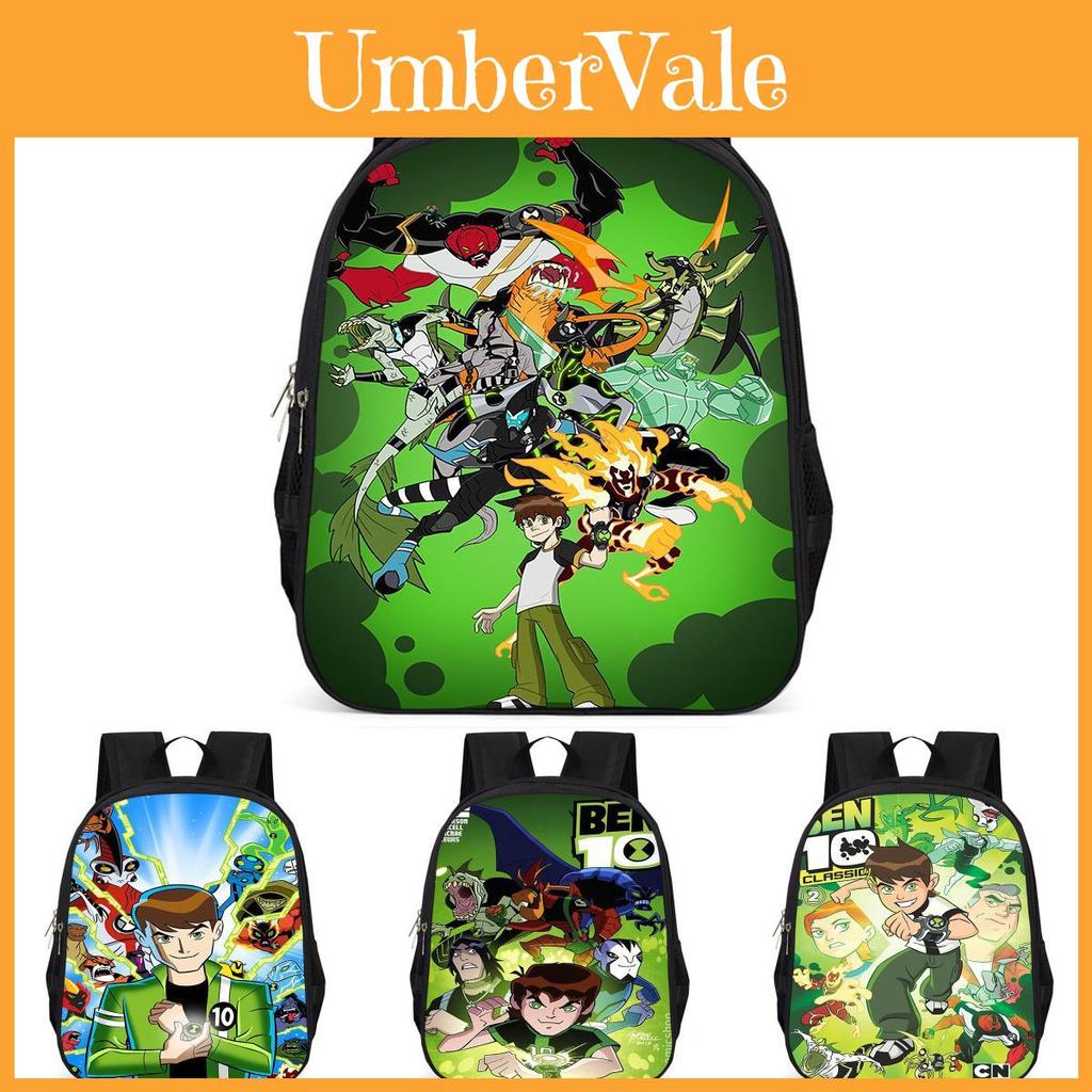Ben10 15-inch Large Capacity Lightweight Oxford School Backpack For Kids
