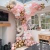 Pastel Pink Balloons Garland White Gold Latex Ballon Arch Kit Baby Shower Gender Reveal Birthday Party Wedding Decoration Globos