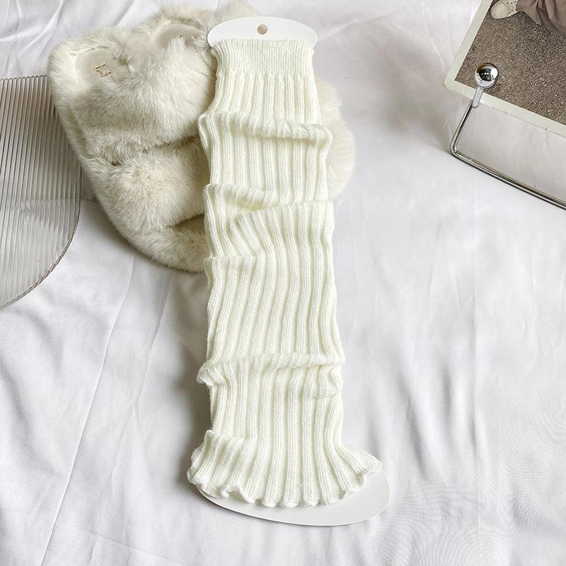 Vertical Strip Knitted Socks To Keep Warm Girls College Wind Knee Pads Long Boots Cover Over The Knee Parent-Child Pile Socks