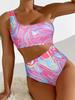 European and American Print Push-Up Bikini - Slimming, Sexy One-Piece Swimsuit for Women