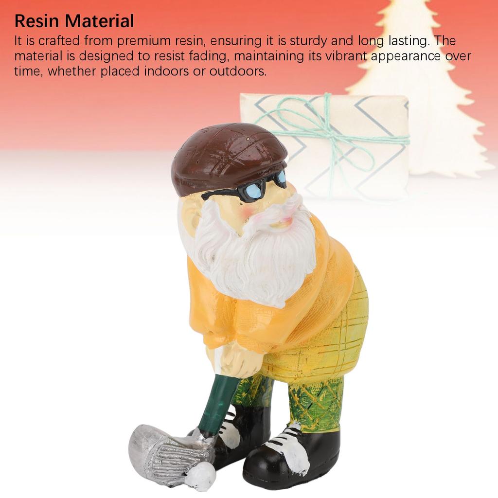 Garden Gnome Ornament Cute Vintage Resin Gnome Statue for Outdoor Yard Decoration
