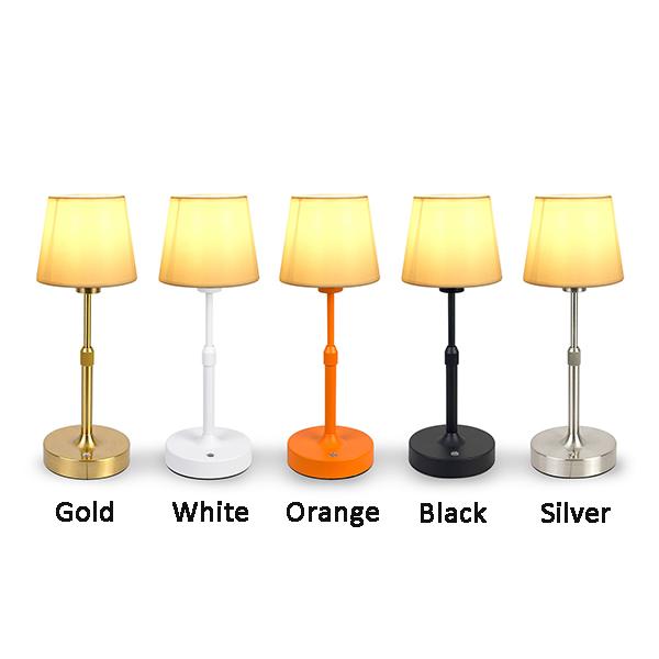 Fabric Desk Lamp Rechargeable Touch Table Light for Restaurant Hotel Room Bedside Decor Lighing