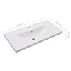 White Washbasin Cabinet with Built in Basin Wood Based Material