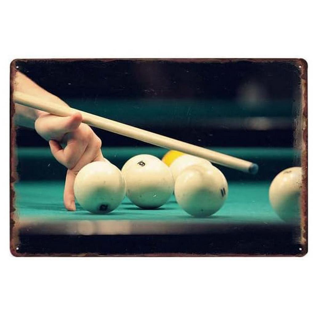 Billiards Metal Tin Signs Snooker Wall Art Posters Plaque Sign Vintage Iron Painting Decoration for Home Cafe Game Room Club Bar