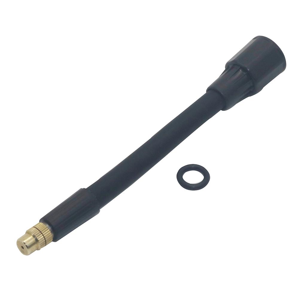 Frei einstellbare Verlängerungsstange Metalldüse Gießkanne Sprühdosendüse Autowaschdüse ABS-Kunststoff schwarz 1 Stück