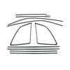 RAV4 Rongfang Weilanda Car Window Trim Strips - Piano Black ABS Stickers for 26 Models