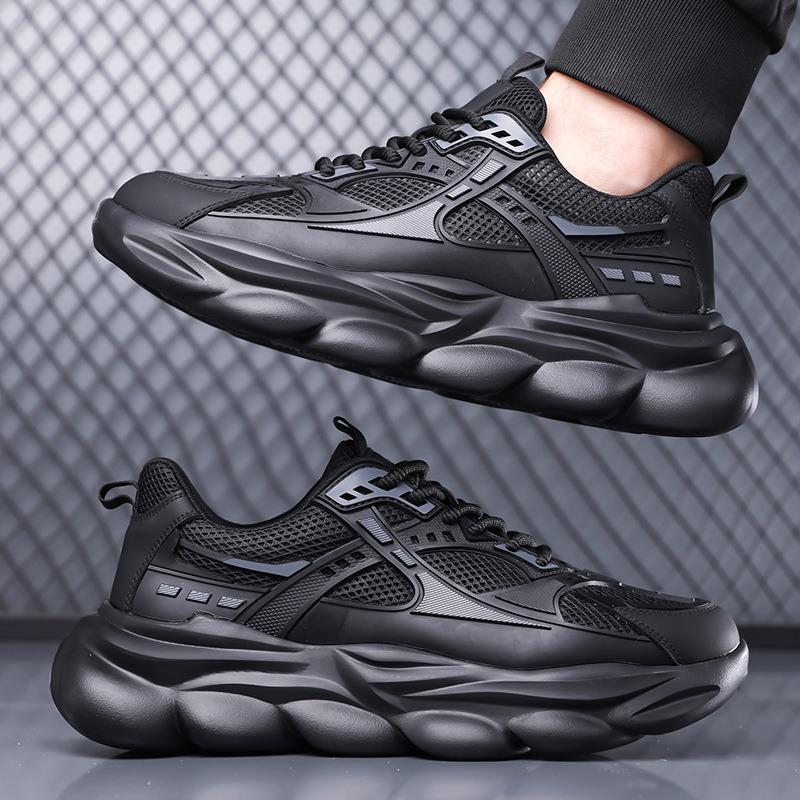 Men's shoes autumn new casual heightening thick-soled breathable trend men's running sports little white dad trendy shoes
