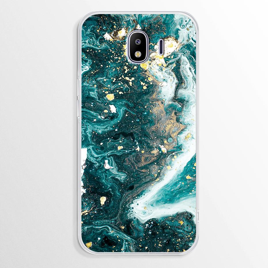 Marble Case For Samsung Galaxy J4 2018 Case J400 J400F Soft TPU Cover For Samsung Galaxy J4 Plus J 4 J4+ Case J415F Fundas Cover