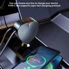 Y2 Car Bluetooth-compatible MP3 Player Voltage Monitor Hands-Free Call Adapter with Type-C + iP Retractable Cables