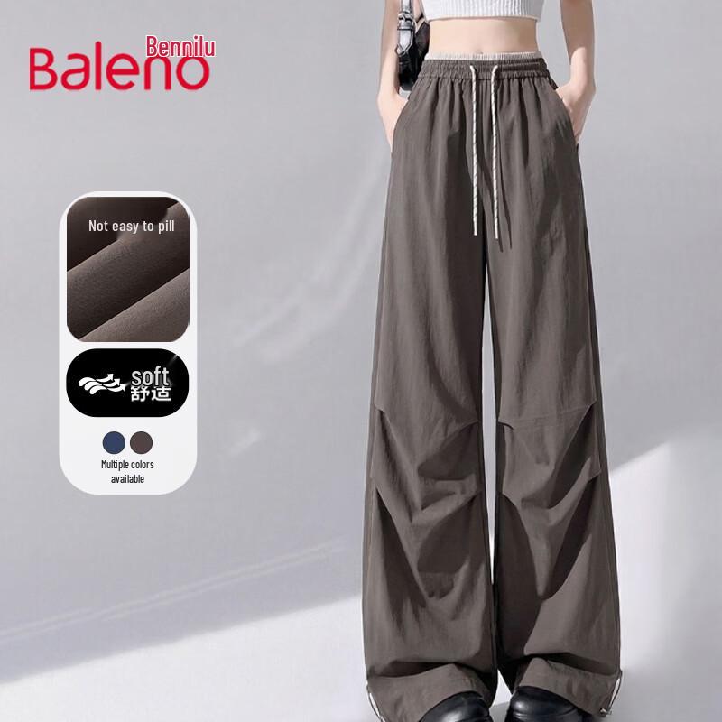 Baleno Women's Spliced Wide-Leg Cargo Pants
