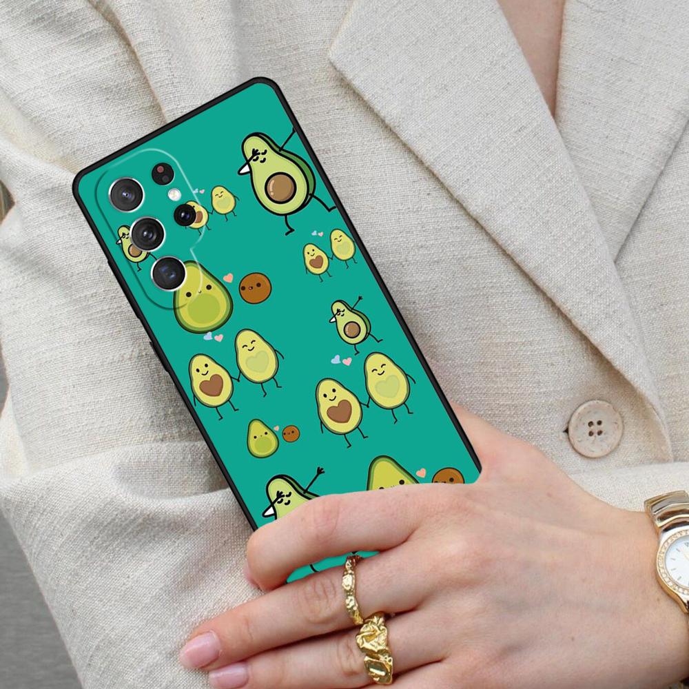 Cute Avocado Cell Phone Case for Samsung Galaxy S26 Ultra S25 S24 S23 S22 S21 S20 Note10 Cover