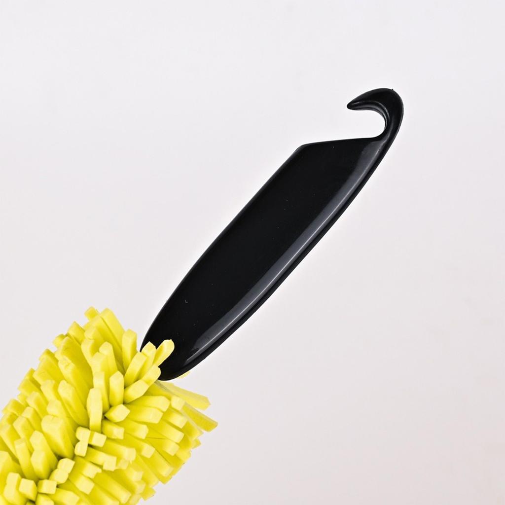 Sponge Wheel Brush For Car Cleaning Dense Foam Tire Rim Hub Gap Cleaner With Handle Multi-Purpose Cleaning Tool 1pcs