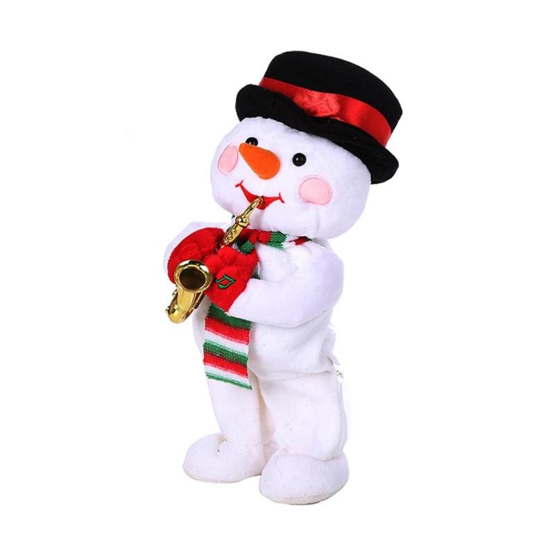 Christmas Gift Miniature Santa Claus with Saxophone Handmade Lovely Toy Holiday Twisting Santa Snowman Reindeer