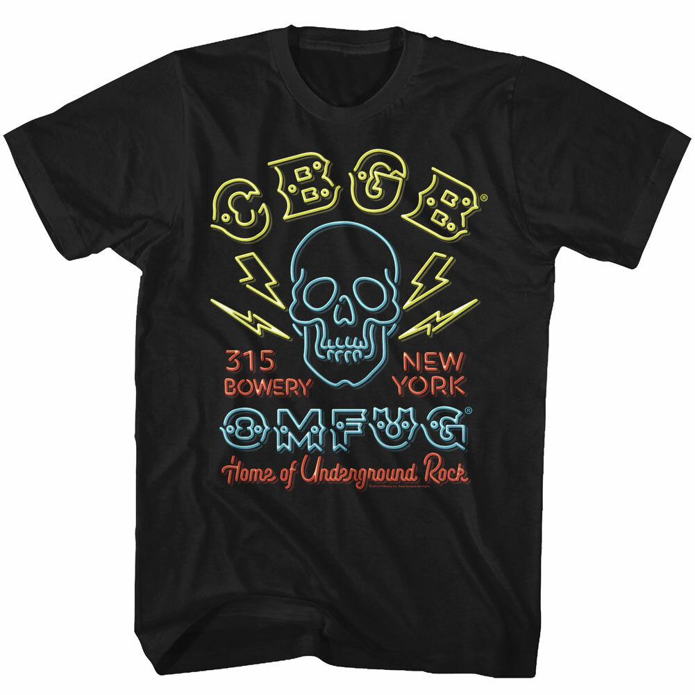CBGB OMFUG 315 Bowery New York Neon Colors Men T Shirt Music Merch L