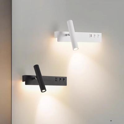 Nordic Bedroom Bedside Reading Light Modern Minimalist LED Living Room Background Wall Lamp Creative Rotatable Spotlight
