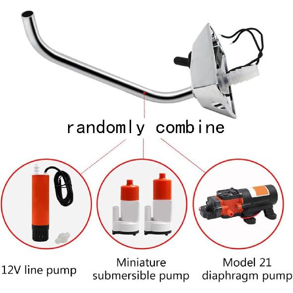 RV Electric Control Cold Water Sink Faucet 3/8" Tubing for Marine Home Caravan Yacht Boat Camping Chrome