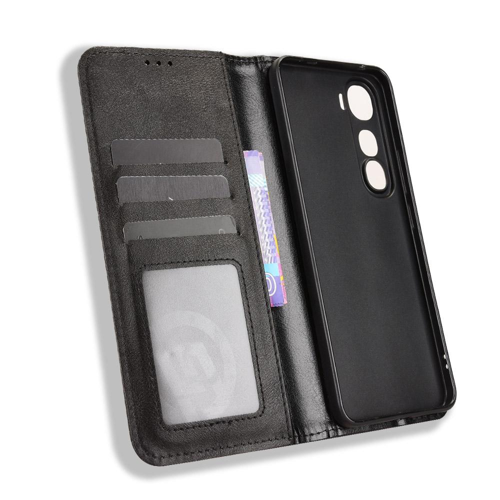 For vivo Y400 5G/vivo Y400 4G Leather Case Wallet Stand Retro Texture Phone Cover