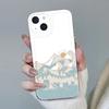 Applicable To iPhone17ProMax Sunrise Snow Mountain Space Phone Case Apple 16 Transparent 15/14 Fine Hole 13