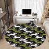 1pc Horse Camouflage Office Round Area Rug, Indoor Mat Suitable For Office, Under Office Chairs Bedroom Living Room Home Decor, Room Deco