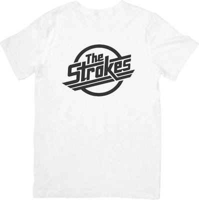 The Strokes Muzika Tinka Vyrams & Moterims Kokybiški Medvilniniai Marškinėliai Balti.