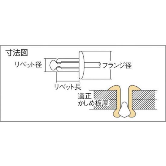 Premium Lobtex Blind Rivets Stainless Steel NSS63 (1000 Pieces) 6-3
