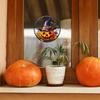 Halloween Pumpkin Witch Hat Uv Static Glass Showcase Home Stickers Decor