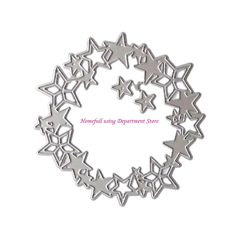Circle Star Frame Cutting Dies Carbon Steel Die Cuts Embossing Stencils for Photo Scrapbooking Card Making Decorations